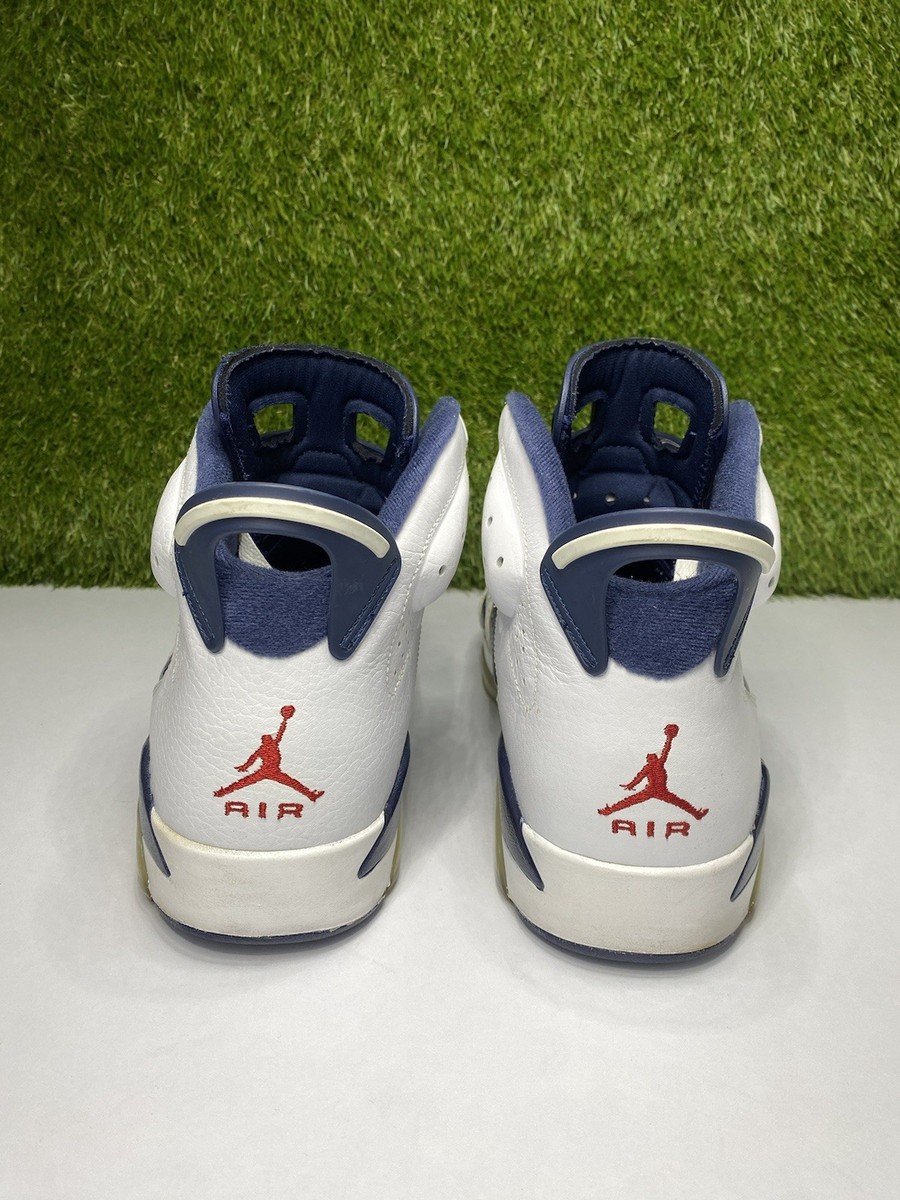 Air Jordan 6 Olympic Retro Size 10.5 Mens White Blue Sneakers 2012