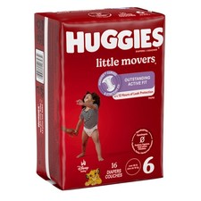 Huggies Little Movers Baby Baby Diaper Size 6 Over 35 lbs. 49693 16 Ct