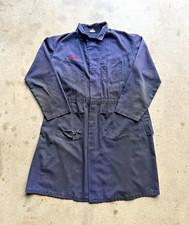 60s 70s chain stitched unitog distressed mechanic duster lab coat