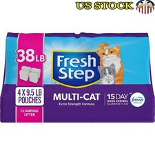 Multi-Cat Clumping Pet Litter Odor Control Febreze Long Lasting Low Dust 38 Lbs