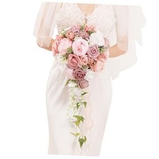 Bridal Bouquet Cascading, Dusty Rose Wedding Bouquets for Dusty Rose  White
