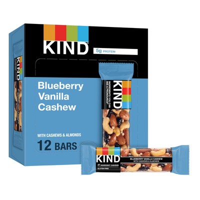 KIND Bars, Blueberry Vanilla Cashew, Healthy Snacks, Gluten Free, 5g Protein,...
