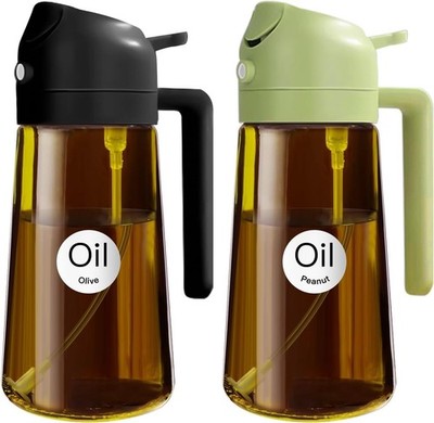 Sonnenschutz Öl Sprayer für Küche & Grill, 2er Pack 470 ml, Glasflasche