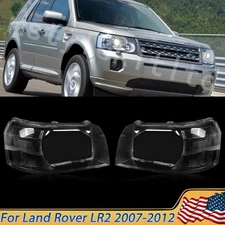 For 2008-2012 Land Rover LR2 Pair Headlamp Headlight Lens Cover Shell LH&RH