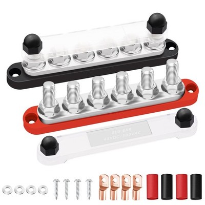 350A Marine Bus Bar 12V Power Distribution Block 6 x 3/8 ,Battery Bus Bar,Mar...