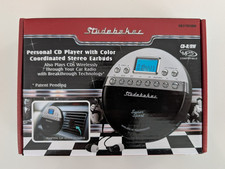 Studebaker Portable CD Player SB3705BW Plays Wirelessly Through Car Radio