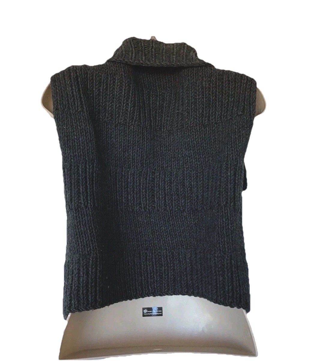 Nicole Farhi Luxury Women 100percent Wool Sleeveless Cardigan Waistcoat M/L image 4
