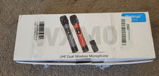 Bietrun WXM02 UHF Dual Wireless Microphone System Red Gray