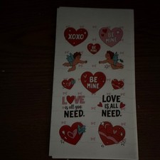 Heart Scrapbooking Stickers Red Pink Multicolor Love Angels Cherubs Theme
