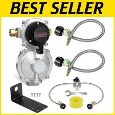 Automatic LP Gas Regulator for Trailers & Campers with Gauge