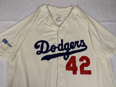 Los Angeles Dodgers Jersey Mens XL White Jackie Robinson 42 MLB