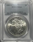 1881 S Silver Morgan Dollar PCGS MS64