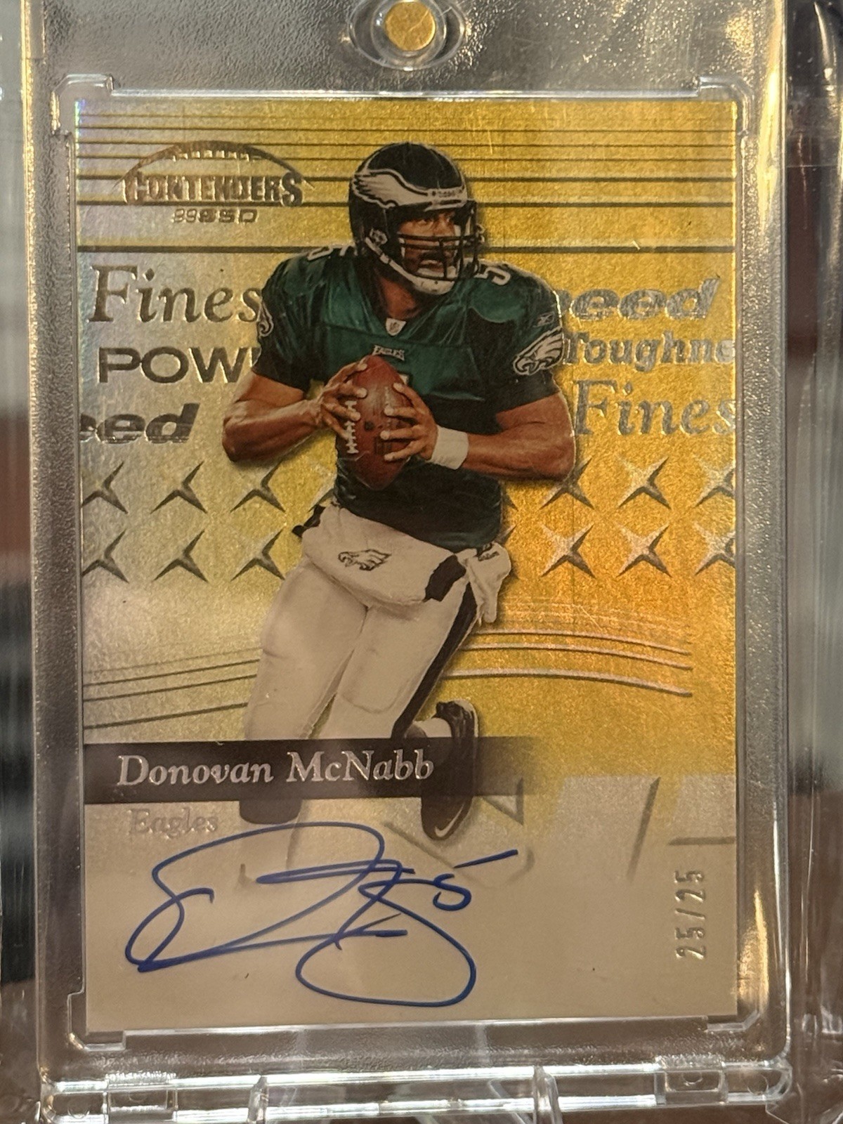 Panini Contenders Finesse Donovan McNabb Gold OnCard Auto #25/25 Eagles 🦅🔥SSP!