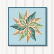 Barn Quilt Square, 8 Sizes,- Indoor & Outdoor Square, Home Decor, BQ072-06