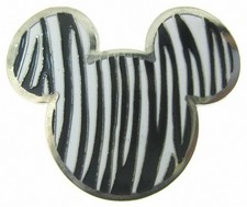 2009 Disney Mickey Mouse Icon Zebra Print Pin Rare