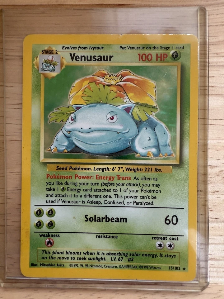Pokemon Base Set Venusaur 15/102 Holo Base Set Pokemon Card - Image 2 of 4