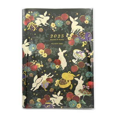 Close Pin Tomoko Hayashi Notebook 2025 B6 Weekly Rabbit And