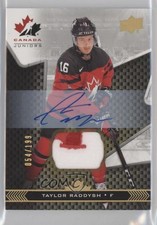 2018 Upper Deck Team Canada Juniors Premium Swatch /199 Taylor Raddysh Auto a3i
