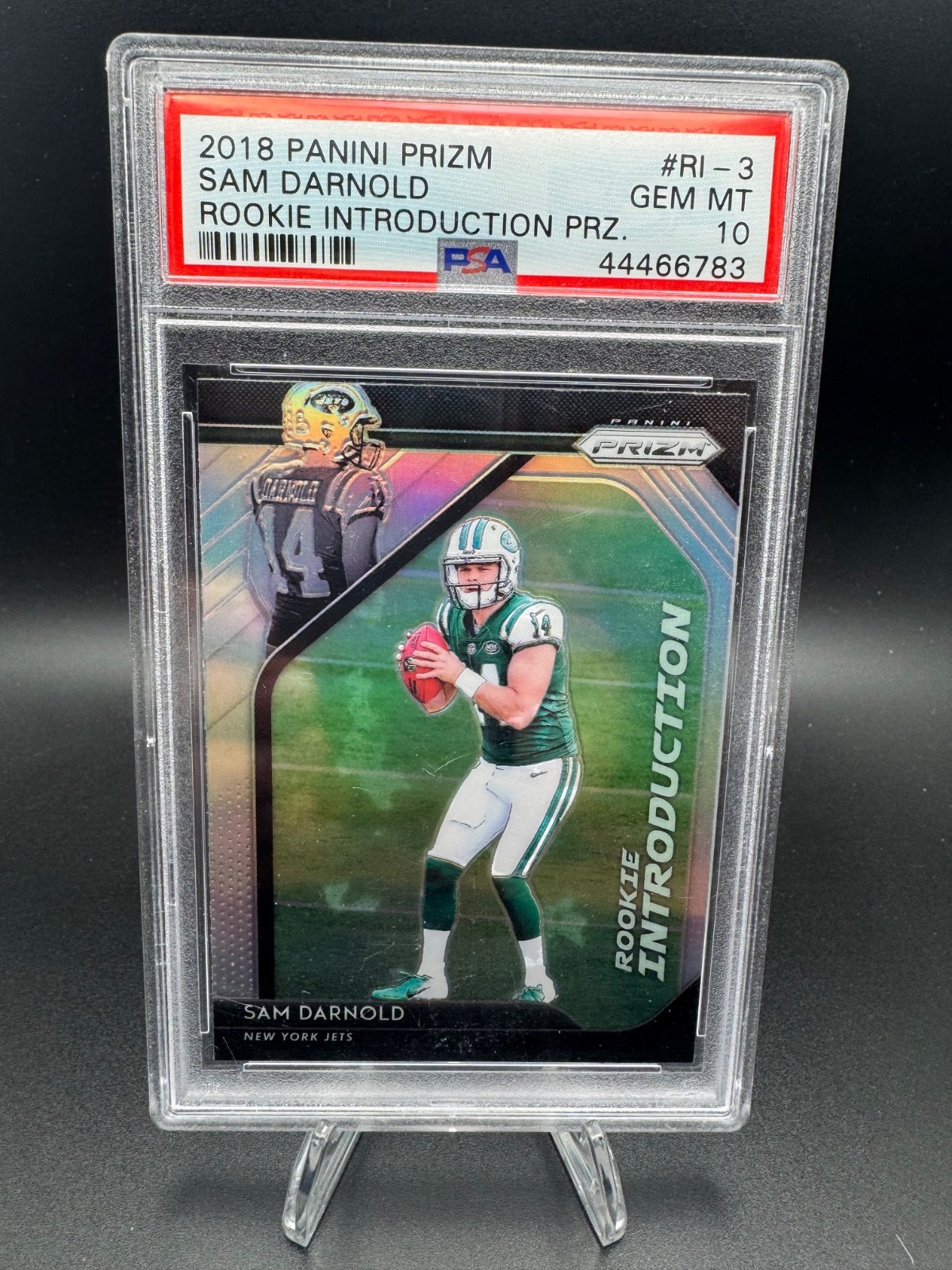 Sam Darnold 2018 Panini Prizm #3 Silver Introduction SP Rookie RC PSA 10