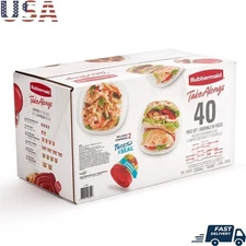 40 Piece Food Storage Containers Set Leakproof BPA-Free Microwave Safe Stackable