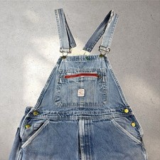 VTG Pointer Brand Low Back Men's Bib Overalls Fits 36x29.5 USA Denim Workwear