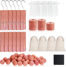 Cedar Blocks for Clothes Storage, 80 PCS Balls, Chips Sachets