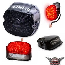 Produktbild - LED Rücklicht passend für Harley Davidson Motorrad flach getönt e-geprüft 12V