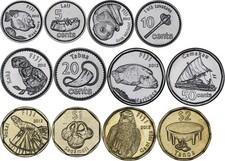 Fiji: 5, 10, 20, 50 Cents, 1, 2 Dollars 2012 - UNC
