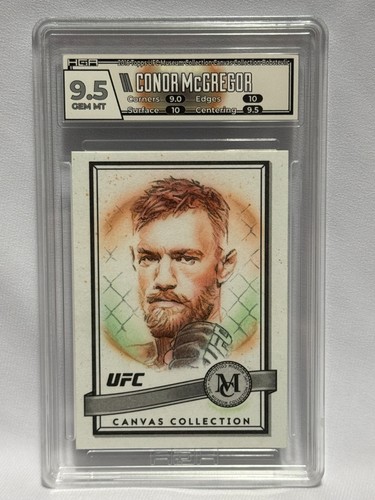 2016 Topps UFC Museum Conor McGregor Sketch Canvas 1/1 (bobstevlic) HGA 9.5 .