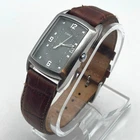 VTG Timex Unisex Tank Style Watch 25mm - Fresh Battery - Adjustable Leather