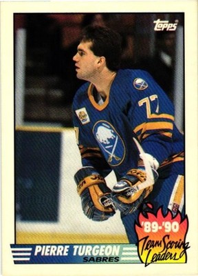 1990-91 Topps - Team Scoring Leaders Pierre Turgeon #20