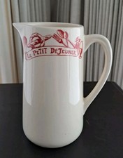 Ceramic Le Comptoir De Famille Red White France Pitcher Le Petit Dejeuner