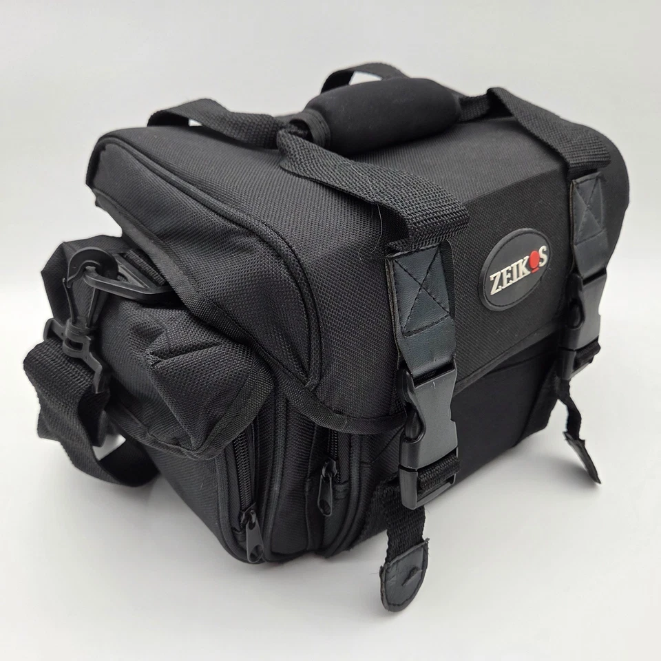 Zeikos Deluxe 8" Estuche Suave Negro Nylon Almeja Superior Cámara/Bolso Gadget Foto 2 de 4