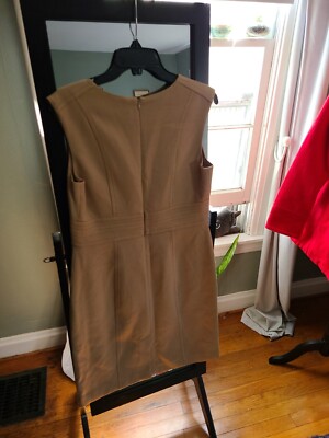 Loft Tan Fitted Sheath Dress Size 8 Tan Classic | eBay