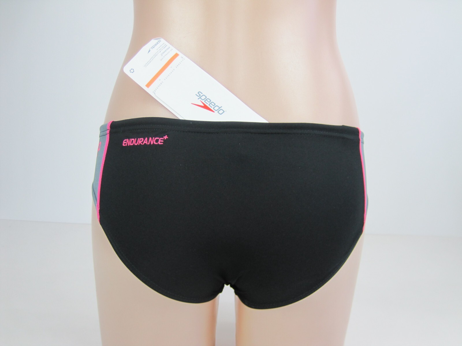 Speedo Boys Kids First Slice Swim Briefs Swimwear size 12 Colour Black Grey image 3