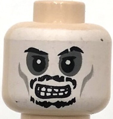 Lego New Light Nougat Minifigure Head Dual Sided PotC Jack Sparrow Skull Face