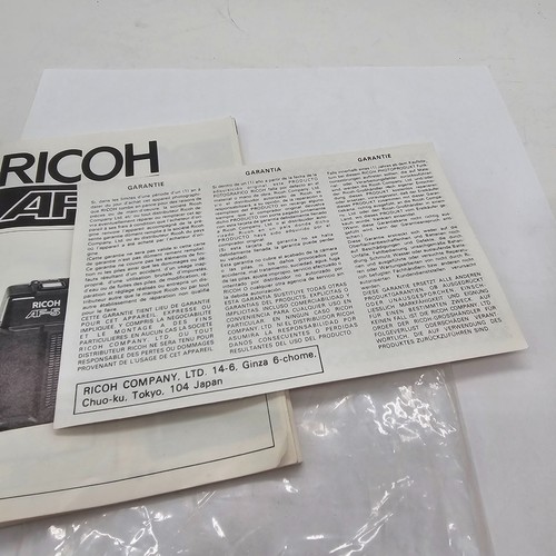 Vintage Ricoh AF-5 Original Instruction Manual Guide & Ricoh Guarantee English - Picture 4 of 9