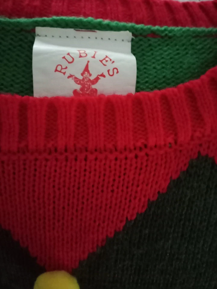Рубины винтажный эльф рождественский свитер 2015 средний Бесплатная доставка - Изображение 3 из 4