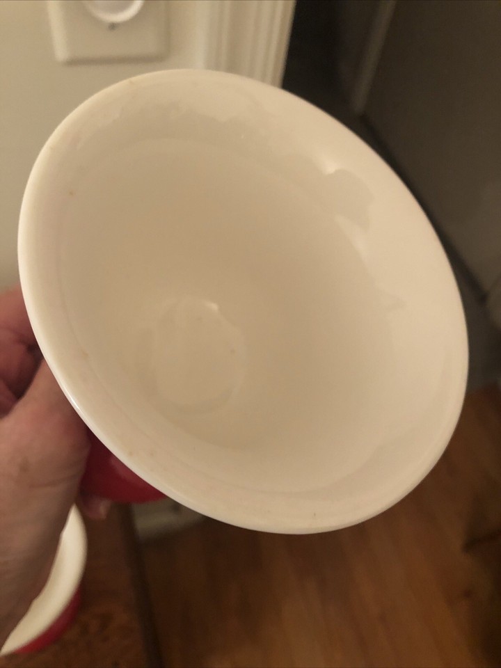 Sonoma Cherries Jubilee Ceramic Footed Ice Cream Dessert Bowls UNUSED