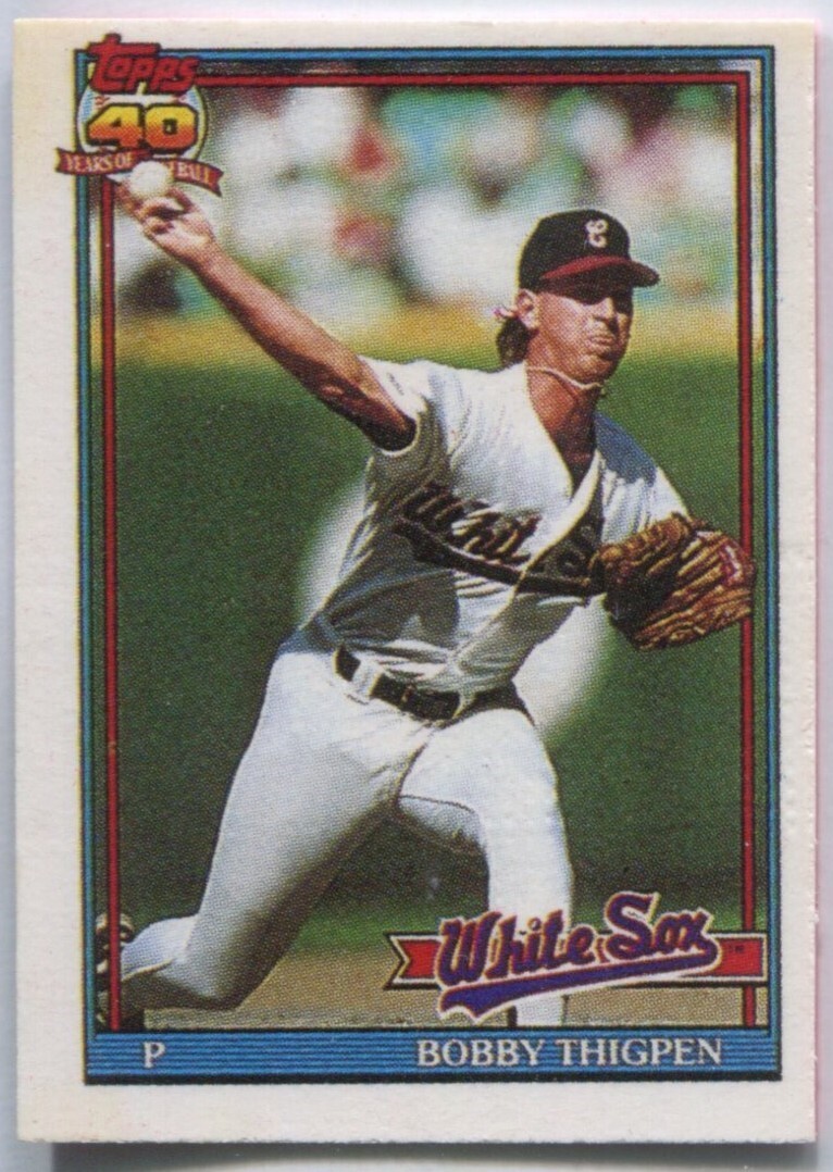 1991 Topps Cracker Jack (Series One) #32 Bobby Thigpen Chicago White Sox