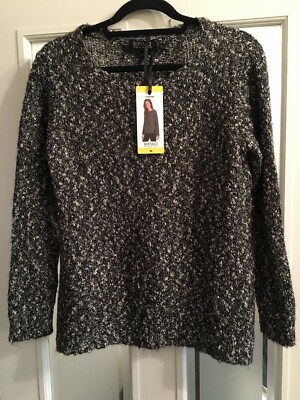 Buffalo by David Bitton - grauer strukturierter Pullover Pulli für Damen