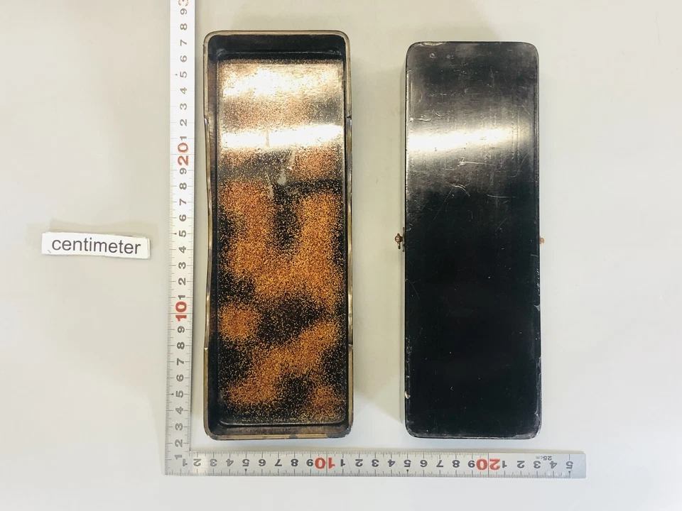 Y5486 BOX Makie Letter case crane storage Japan antique vintage interior decor - Image 4 of 4