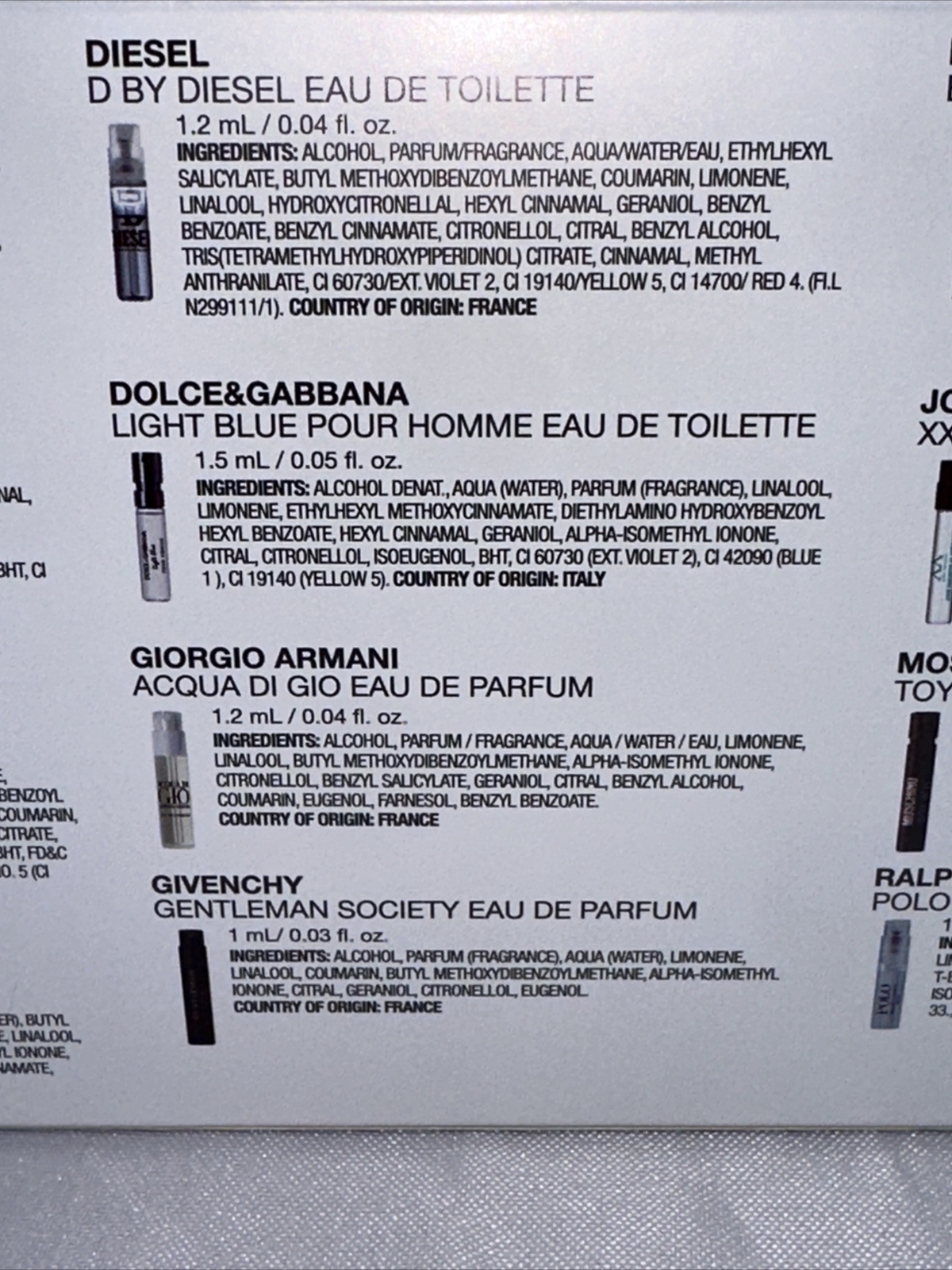 Macy's Favorite Scents Sampler Discovery Set for Him 18pc Kit Men