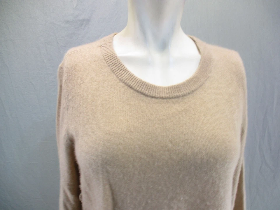 HALOGEN Size M Mens Beige 100% Cashmere Crew Neck Long Sleeve Winter Sweater 537 - Image 2 of 4