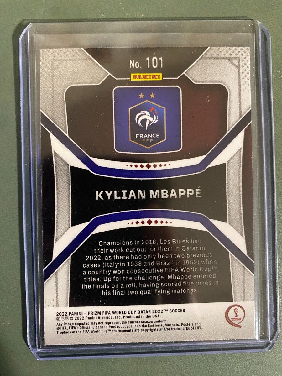 2022 Panini Prizm Qatar World Cup Kylian Mbappe France 101 | eBay UK