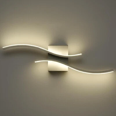 CLAXY Modern LED Sconce Wall Light Indoor 24" Minimalist Industrial White Wall Sconce