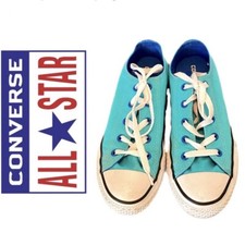 CONVERSE ALL STAR Junior Chuck Taylor Kids Low Rise Sneakers in Aqua - Sz 3