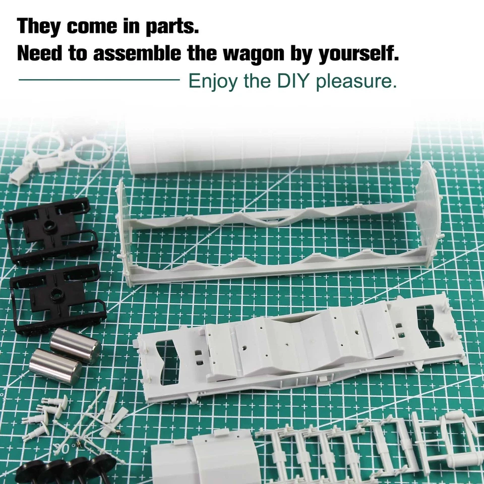 Evemodel HO Scale 1:87 Blank Unassembled Covered Coil Wagon Model Trains - Image 4 of 4