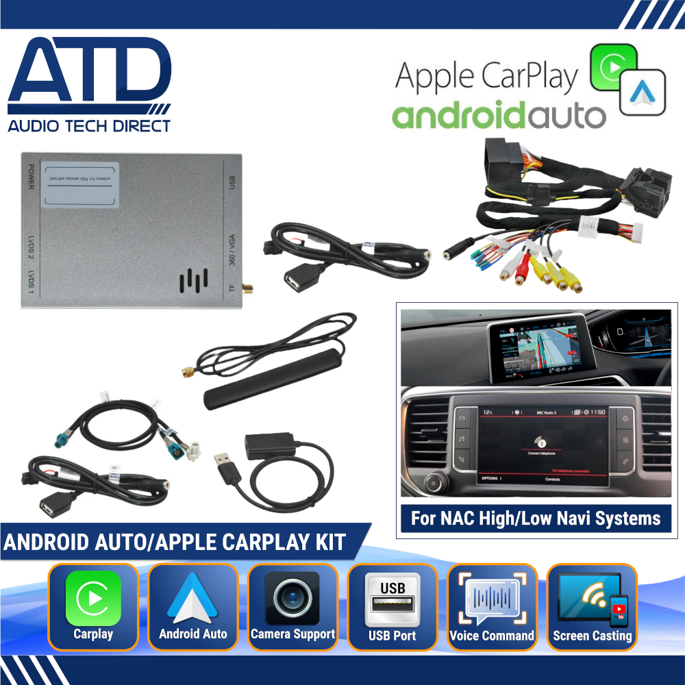 Carplay DS DS3 DS4 DS5 DS7 Crossback Android Auto Interfaz Cámara