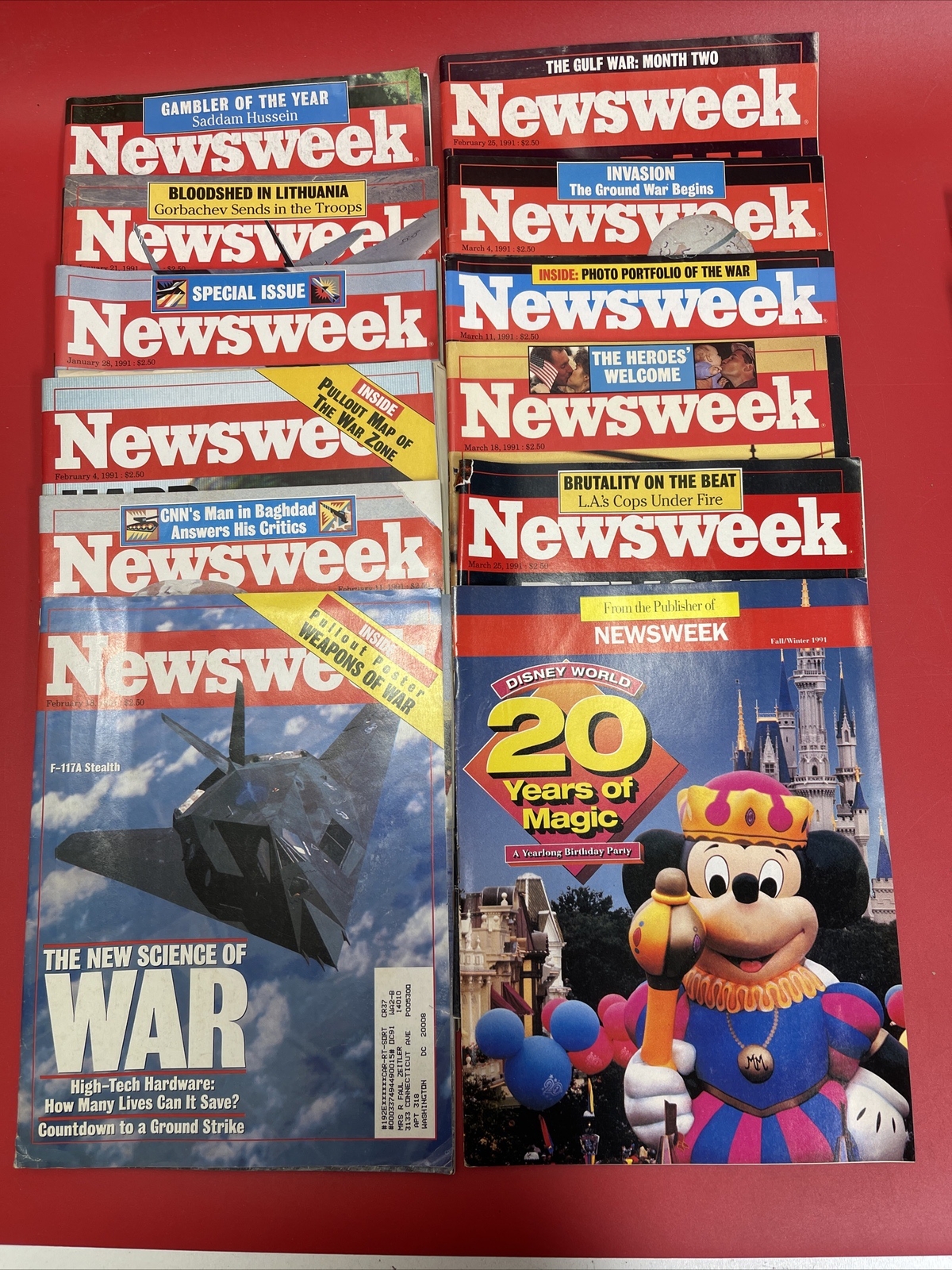 Vintage Newsweek Magazines Lot 12 1991